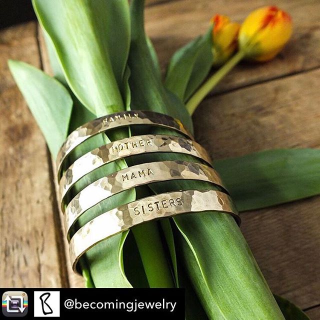Looking for the PERFECT #mothersday gift? DazzleBar has you covered with our Becoming collection of brass cuffs! Each cuff features a meaningful phrase that makes a sweet sentiment for the mom in your life. #mama #sisters #mother #family #handmade #h