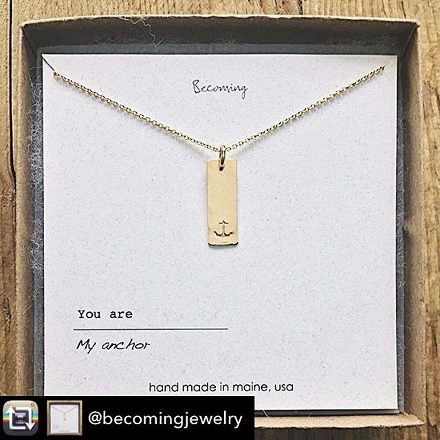 In love with everything anchors ⚓️⚓️⚓️ Ready for warm weather and boat season! This dainty necklace is perfect for any summer activity! 
Another new addition - the little Anchor Tag Necklace! https://becomingjewelry.com/shop/anchor-tag-necklace/

#in