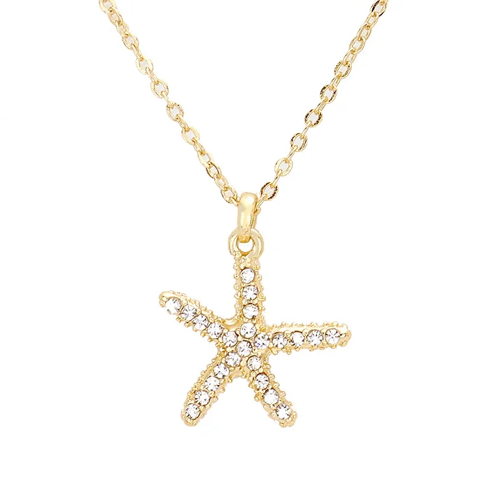 Studded Starfish Necklace- Three Styles