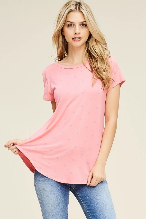 Short Sleeve Polka Dot Top