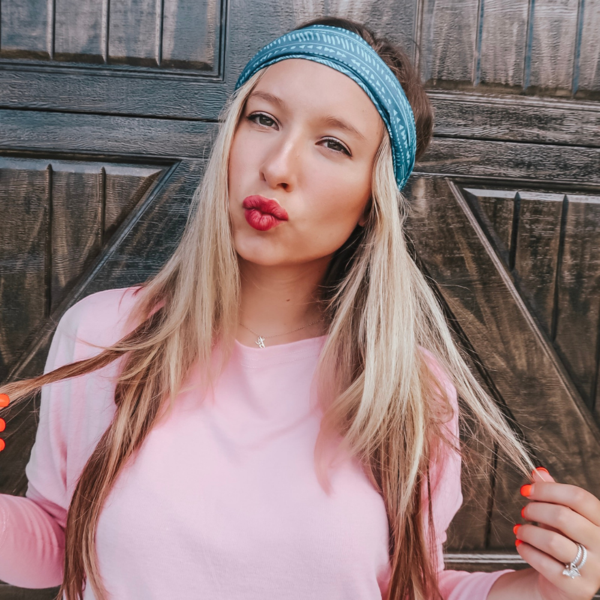 Headbands of Hope Tube Turban / Face Mask - Navy Aztec