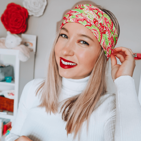 Headbands of Hope Tube Turban / Face Mask - Pink Paisley