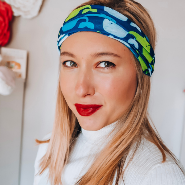Headbands of Hope Tube Turban / Face Mask - Whale Tail