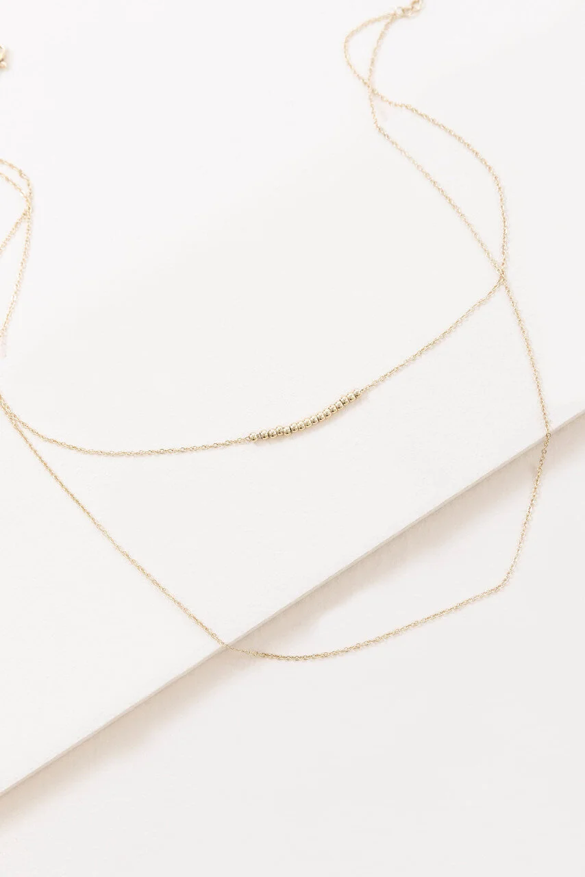 Bailey Layered Necklace- 14K Gold