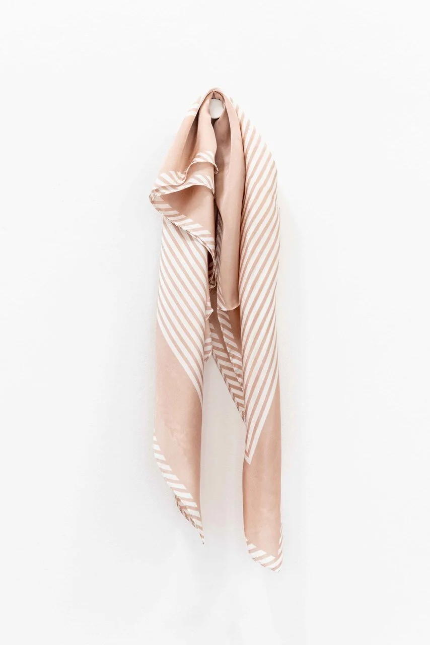 Chevron Pink Silk Scarf