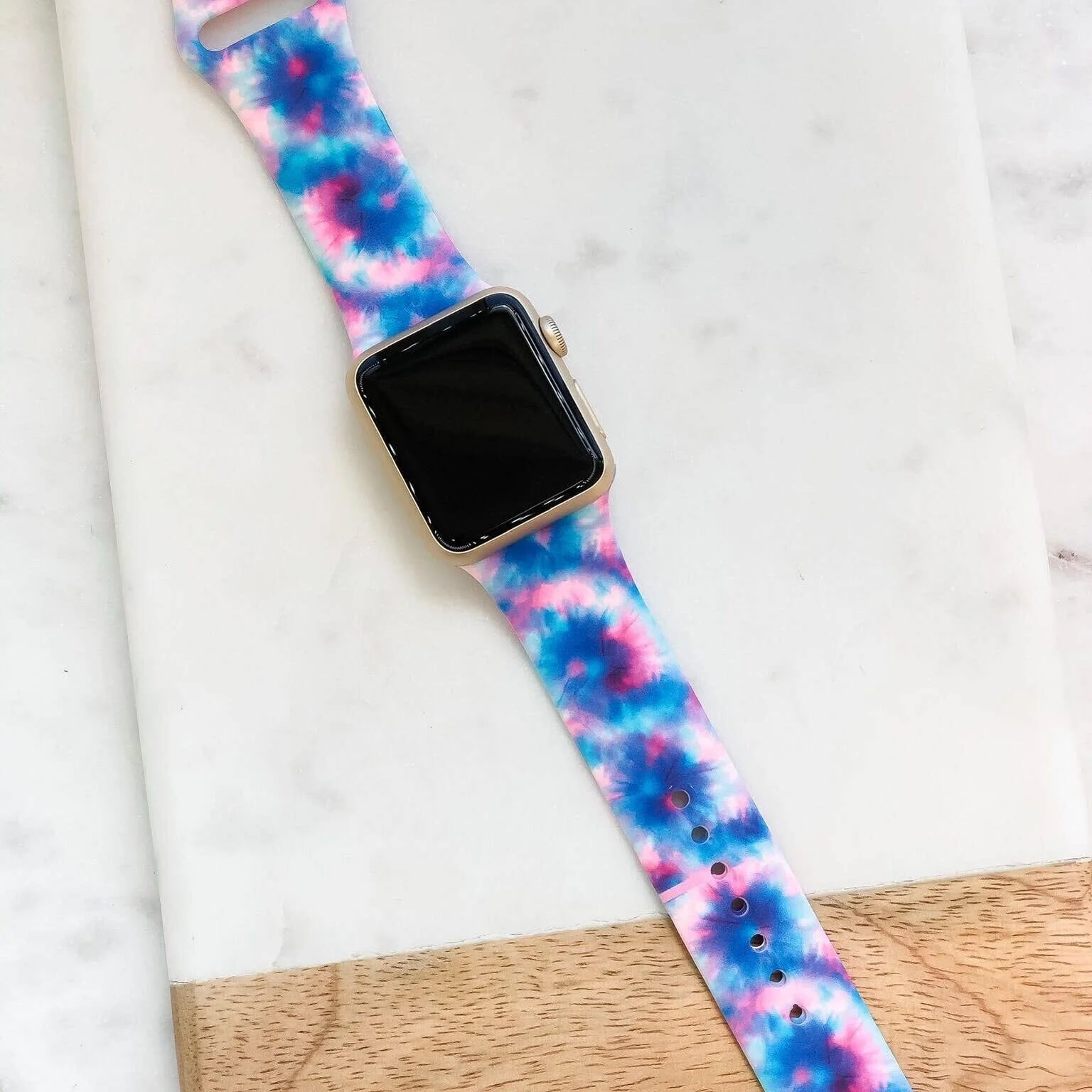 Tie Dye Silicone Smart Watch Band