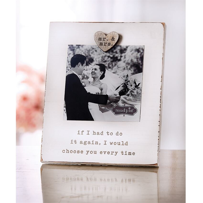 Mr. and Mrs. Magnetic Wood Frame