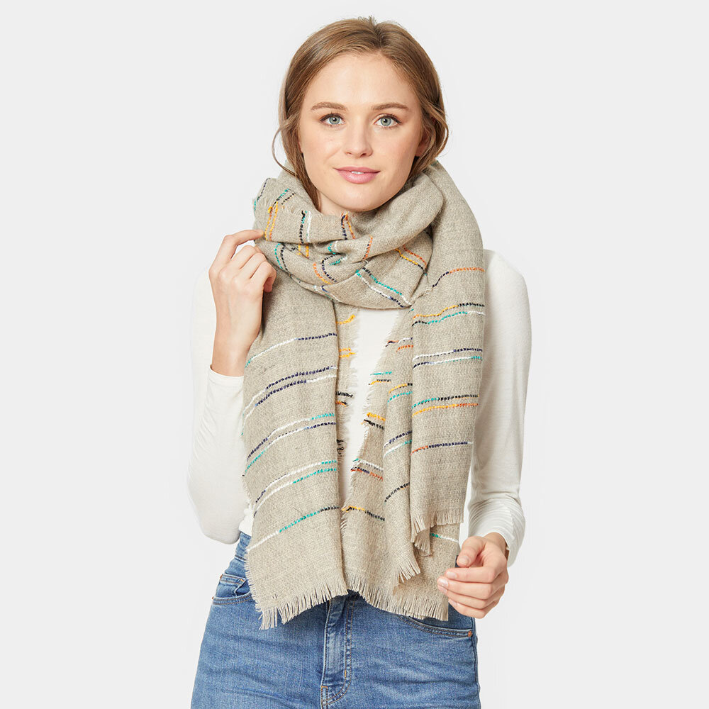 Stitched Stripe Scarf- Five Colors