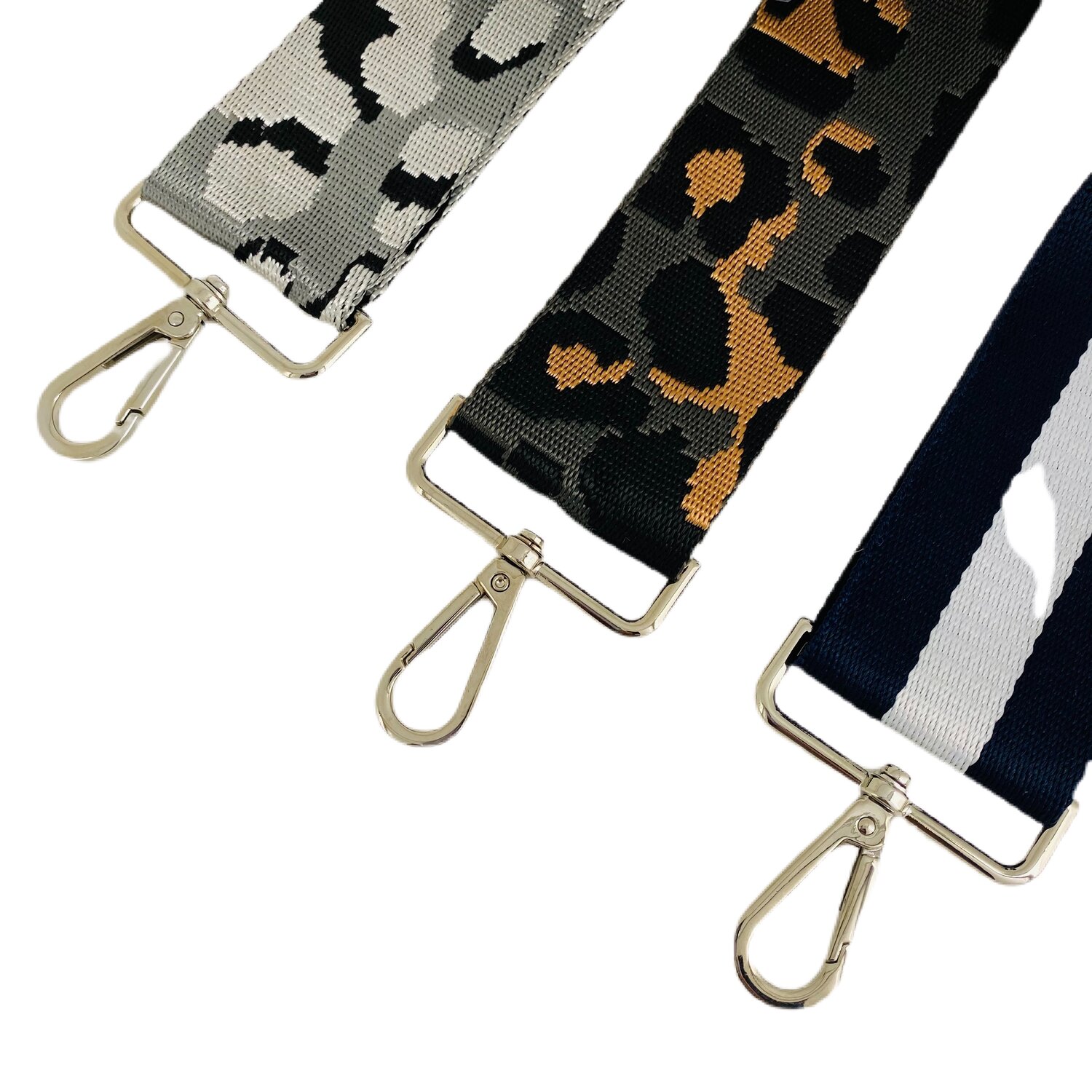 Ahdorned Guitar Style Leopard Print Handbag Strap (Twelve Colors)- Gold  Hardware — DazzleBar