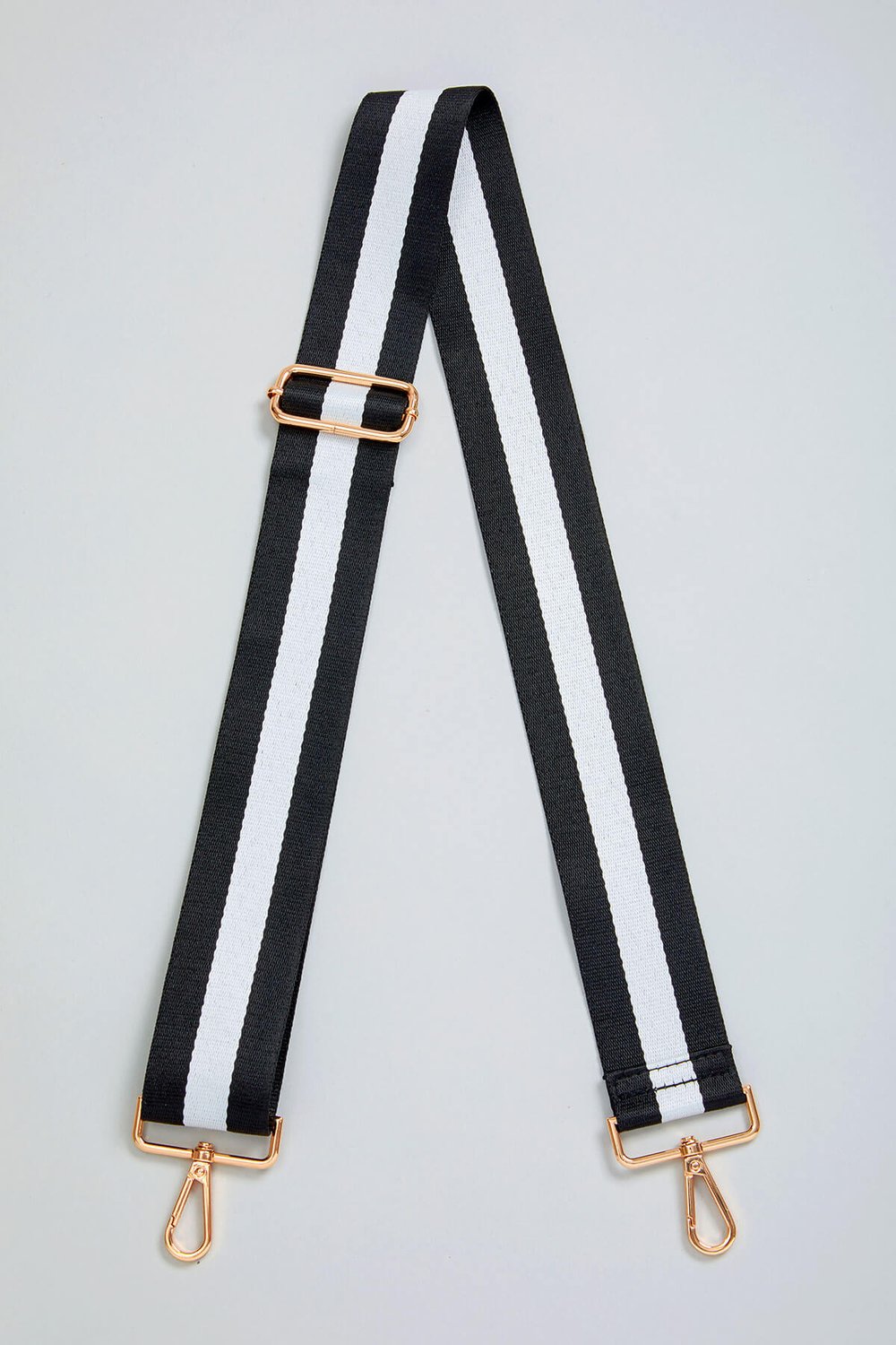 Ahdorned Guitar Style Navy/White Stripe Handbag Strap- Gold or Silver  Hardware — DazzleBar