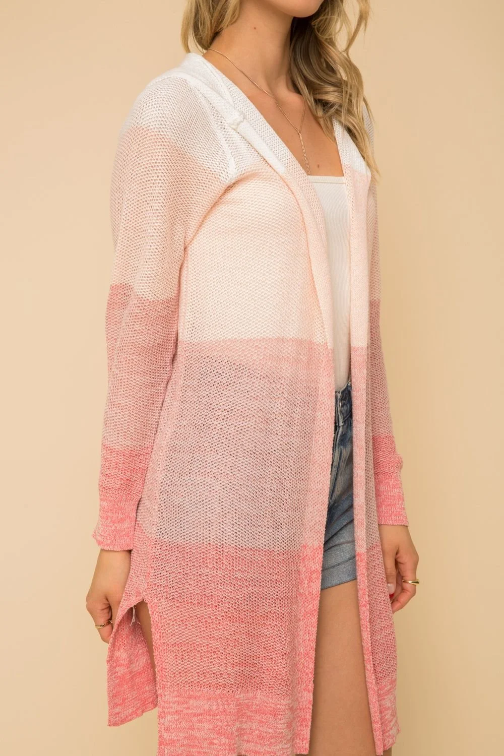 Coral sales colored cardigan