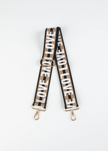 Ahdorned Guitar Style LOVE Handbag Strap (Five Styles)-Gold or Silver Hardware