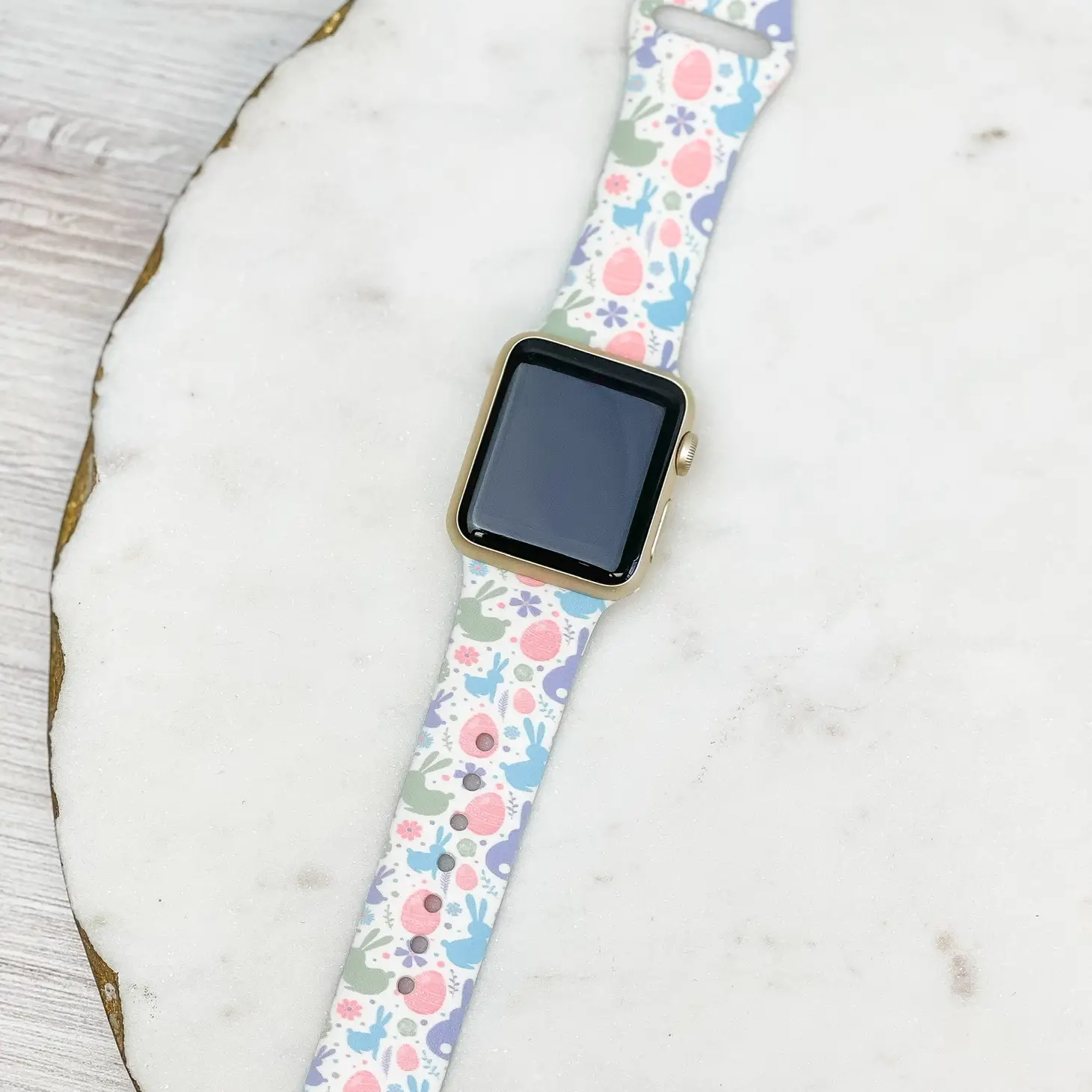 Pastel Easter Bunny Silicone Smart Watch Band