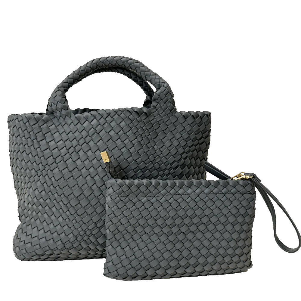 Ahdorned Lily Woven Neoprene Tote w/Pouch and Strap- Six Colors