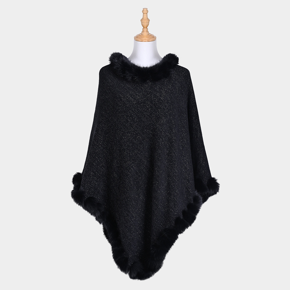 Poncho Jacket Cape Coat Winter | Ponchos Capes Fur | Poncho