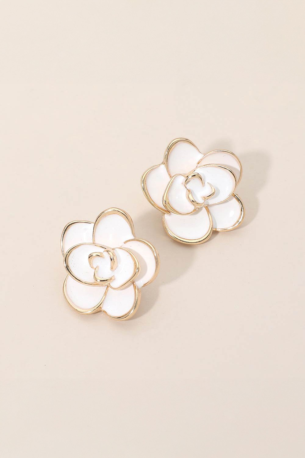 Camellia Flower Stud Earrings