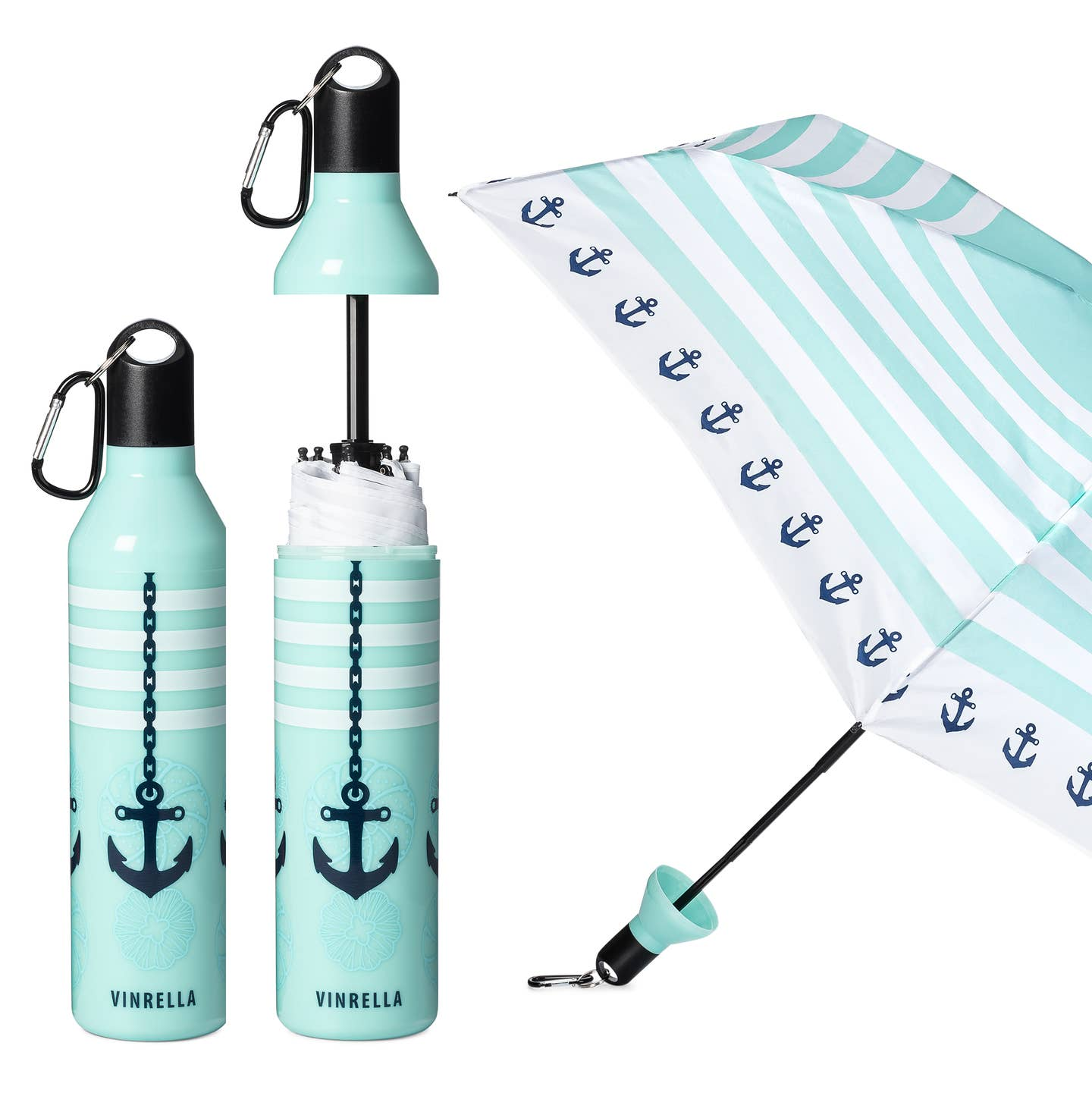 Vinrella Anchors Away Water Bottle Umbrella