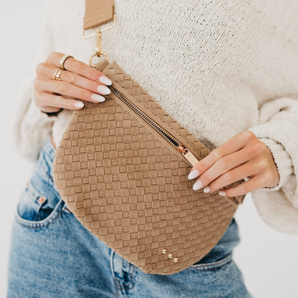 Suede Westlyn Woven Bum Bag- Two Colors