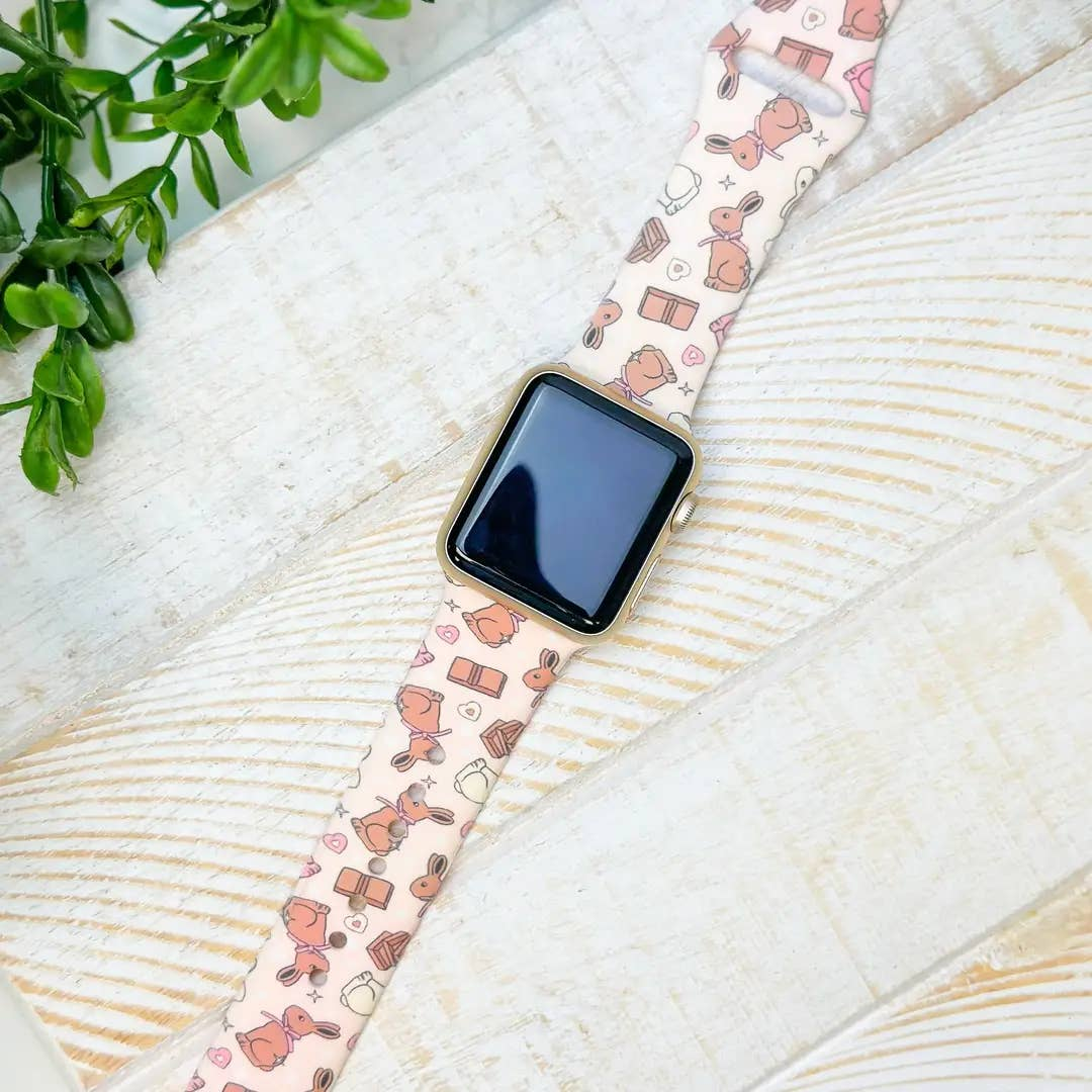 Chocolate Bunny Silicone Smart Watch Band