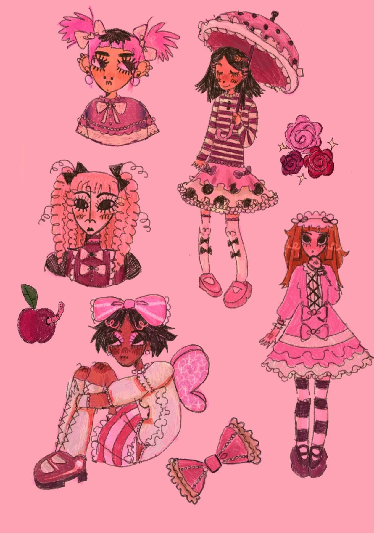  iPad Digital Painting for a printed and sublimation sticker sheet. 2025 