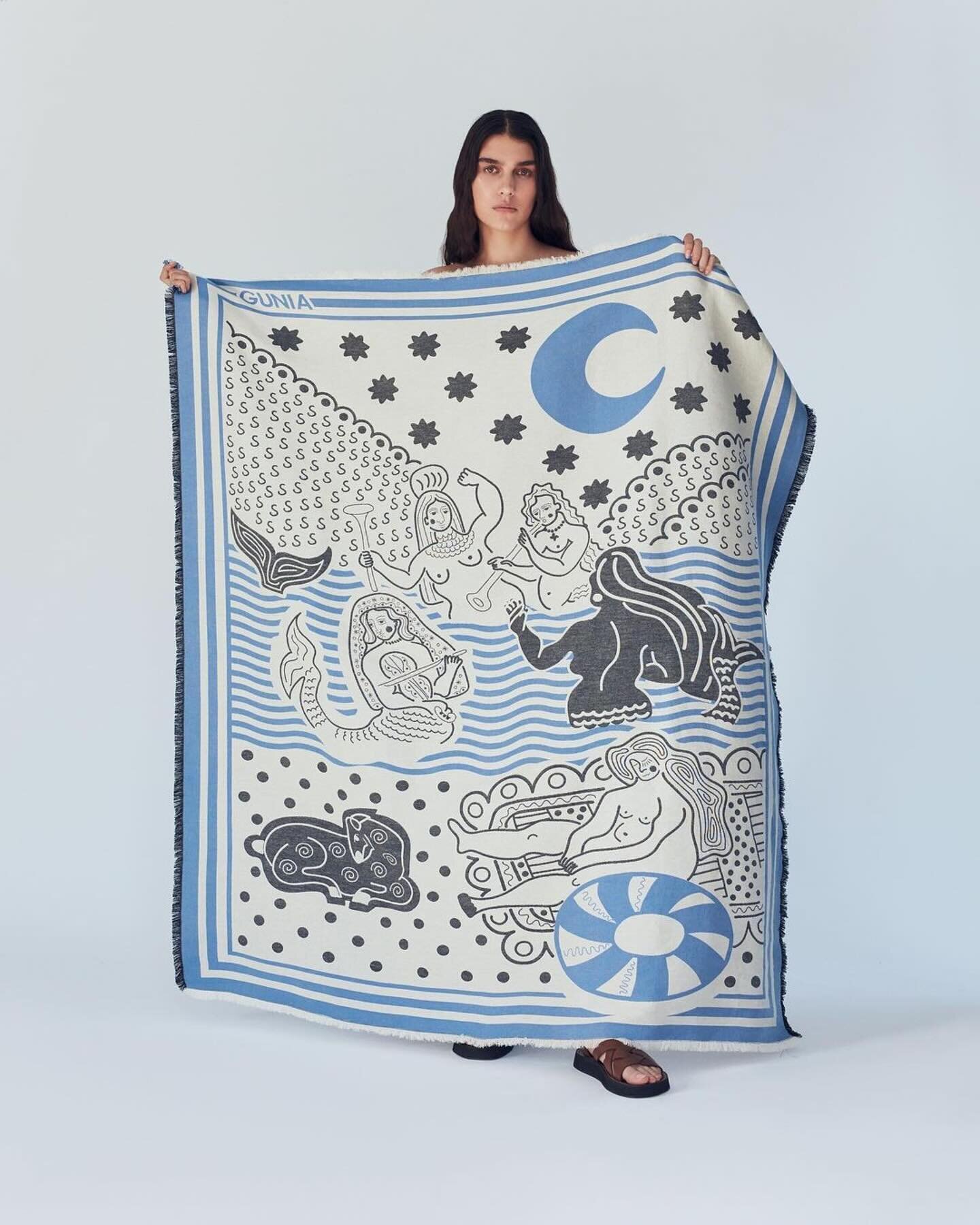 Lose yourself to the whimsy of @gunia_project whose prints take inspiration from fantasy and Ukrainian folklore. 🧜&zwj;♀️

Like this picnic blanket whose print is inspired by the 1695 intaglio &lsquo;The Joy of the Dnipro Waters&rsquo; by Leontii Ta