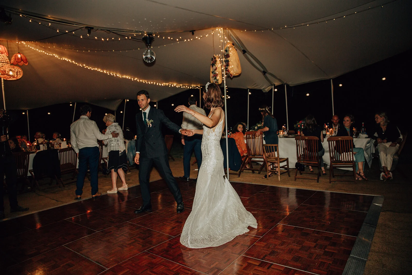 Photography here done by the wonderful Marine Marques Weddings & fairy lights/ lamp shades by the team at Le Scenographe!! Check them out!