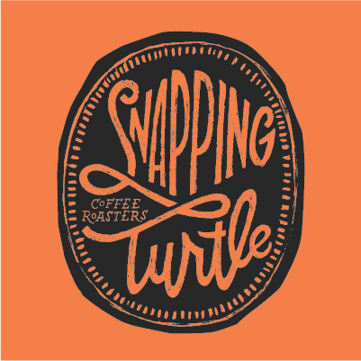 Logo with orange background.