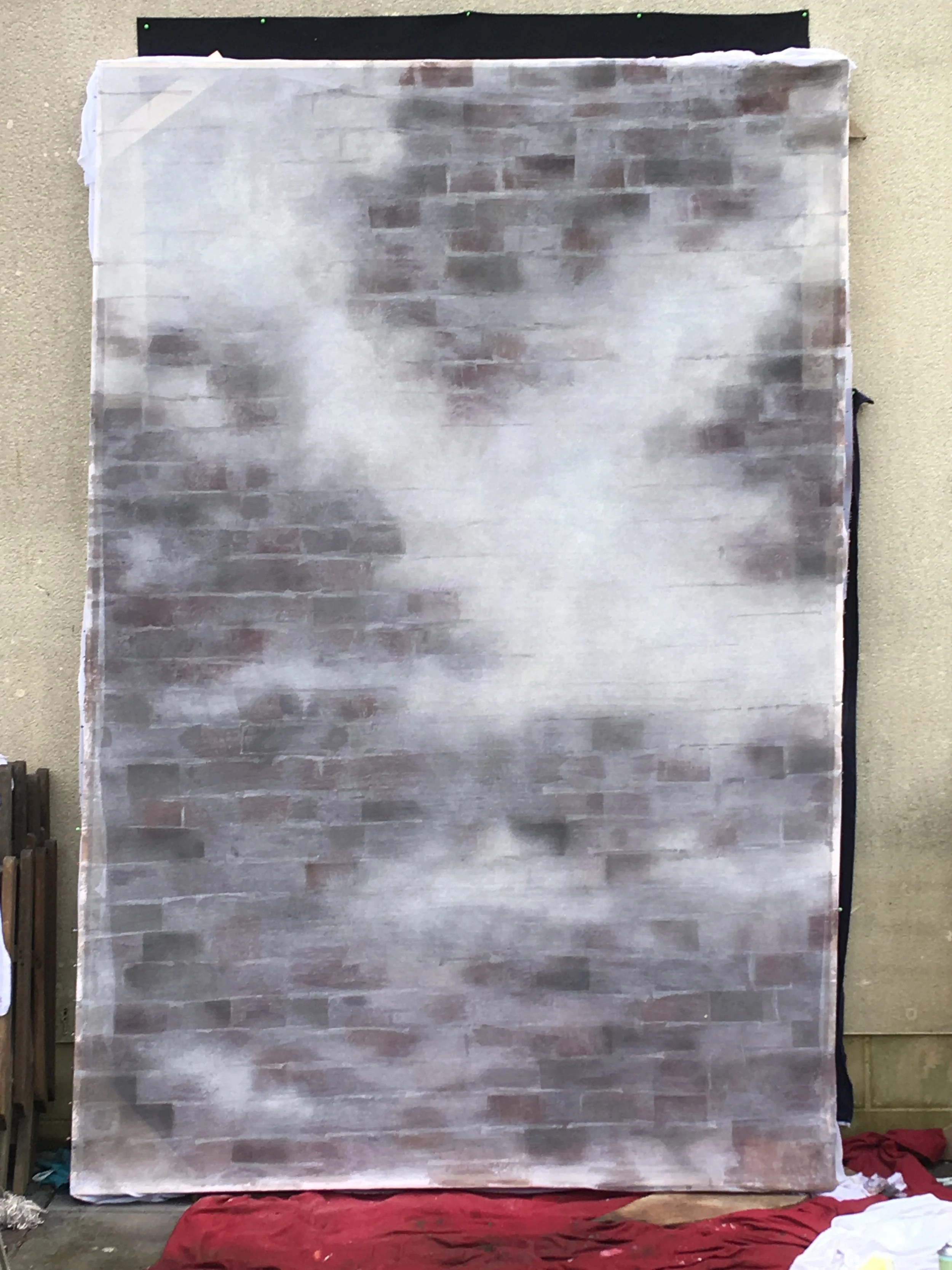 Brick effect on Sharkstooth gauze