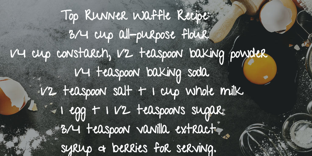 Pictured above: One of Adam's top waffle recipes at the moment. Based off of Food.com 's Waffle of Insane Greatness Recipe.
