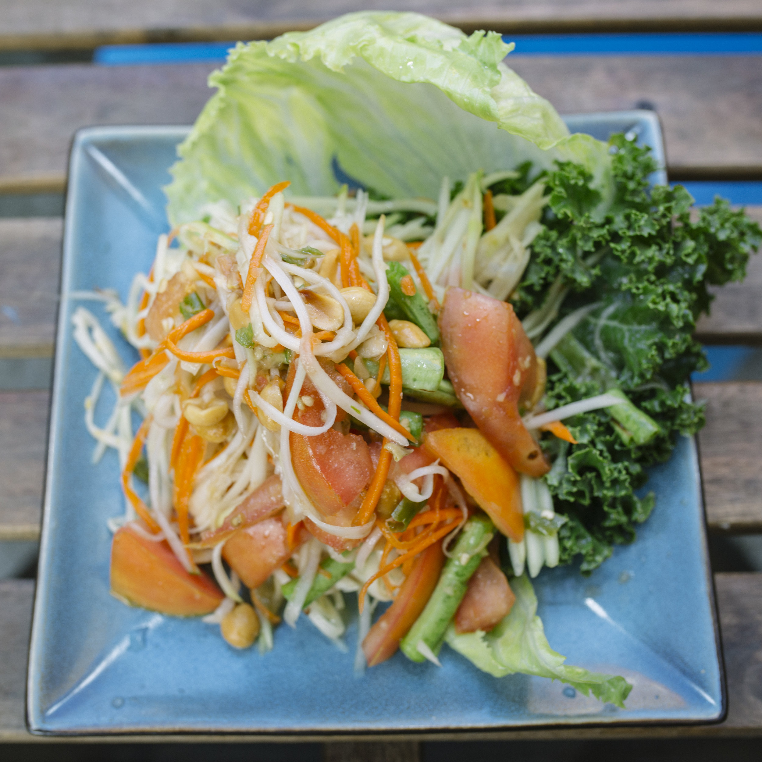 Tum Mangsavirat - Vegetarian Papaya Salad