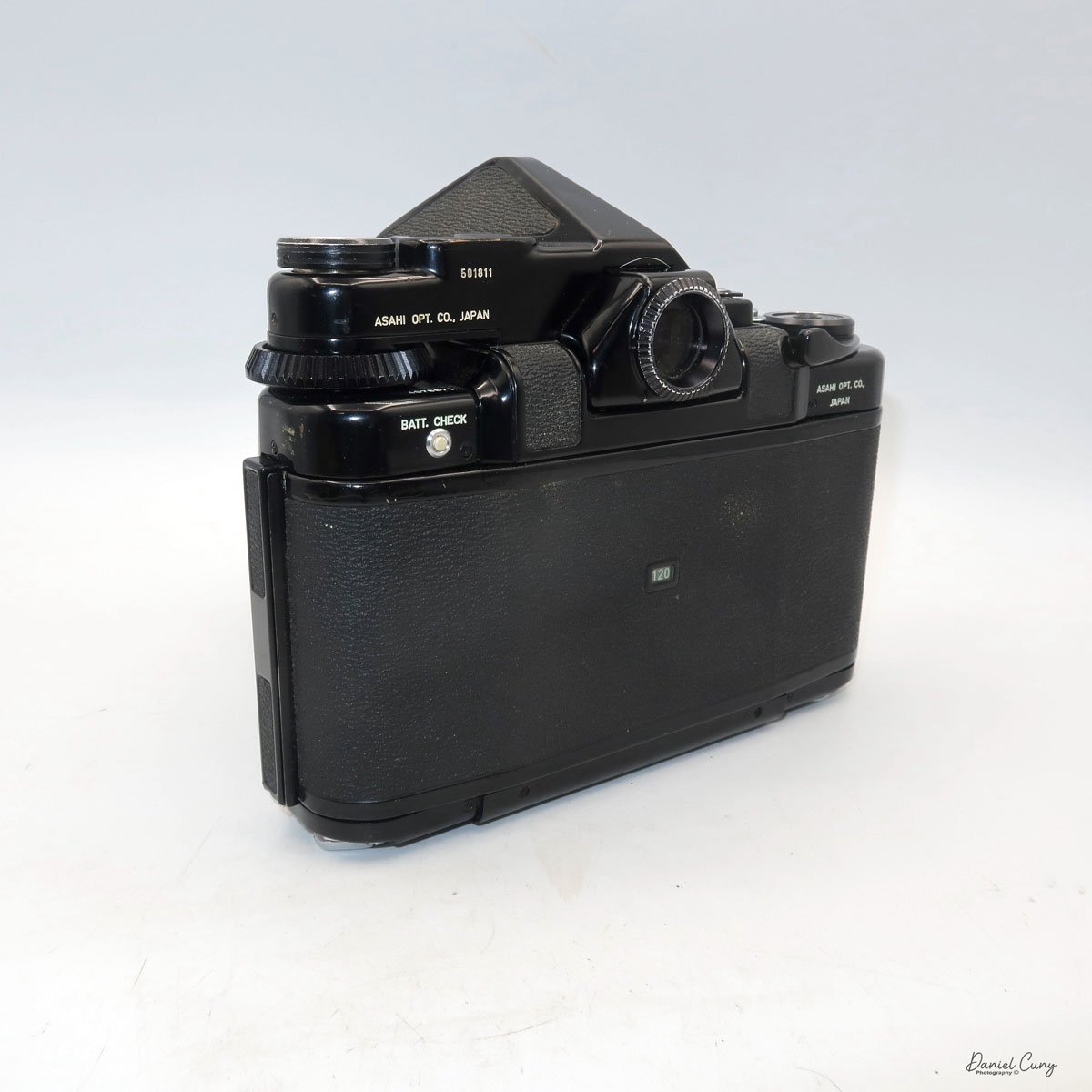 Different angles of the Pentax 6x7 camera.