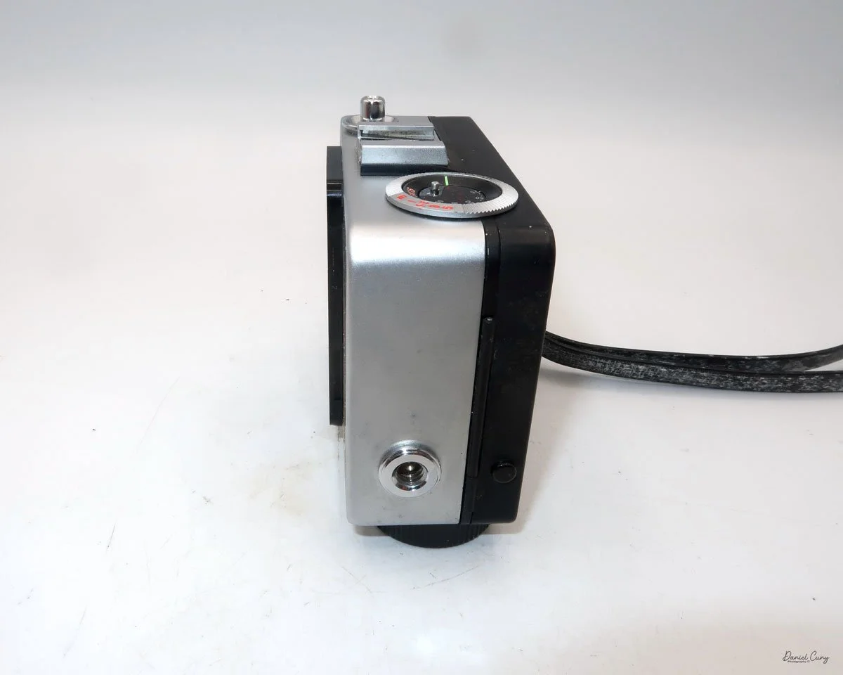 Different angles of the Ricoh Auto Half E2 camera