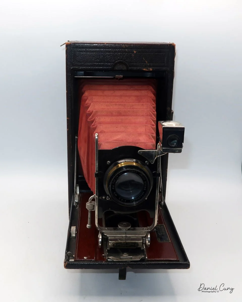 Different angles of the No. 4A Speed Kodak camera