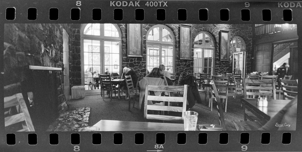 Having lunch at Multnomah Falls Lodge