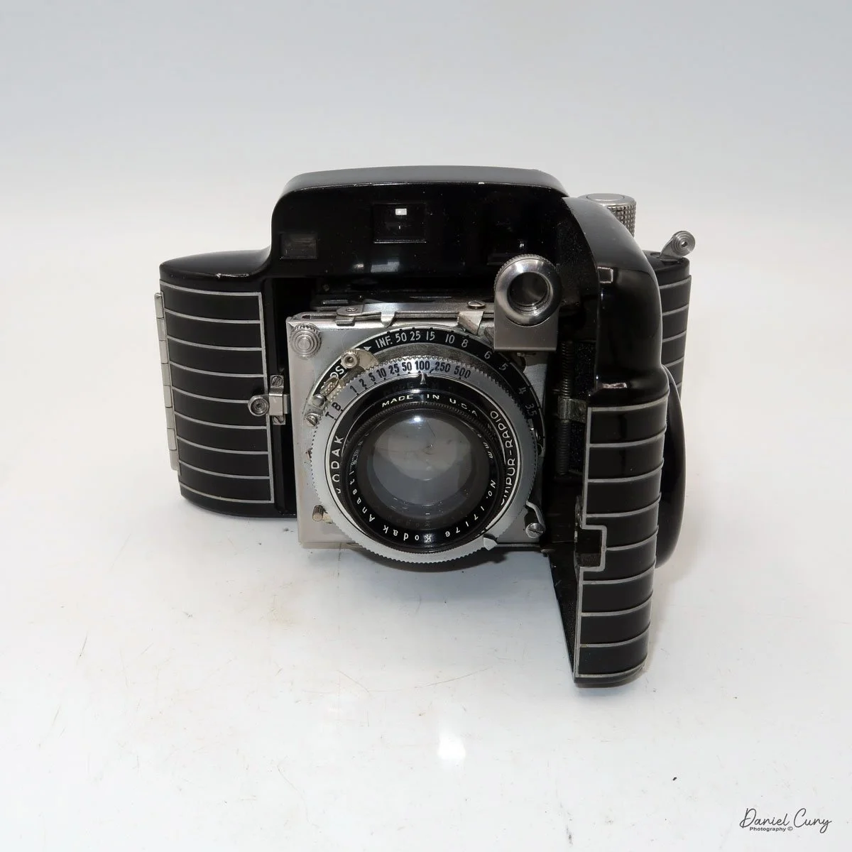 Different angles of the Kodak Bantam Special camera