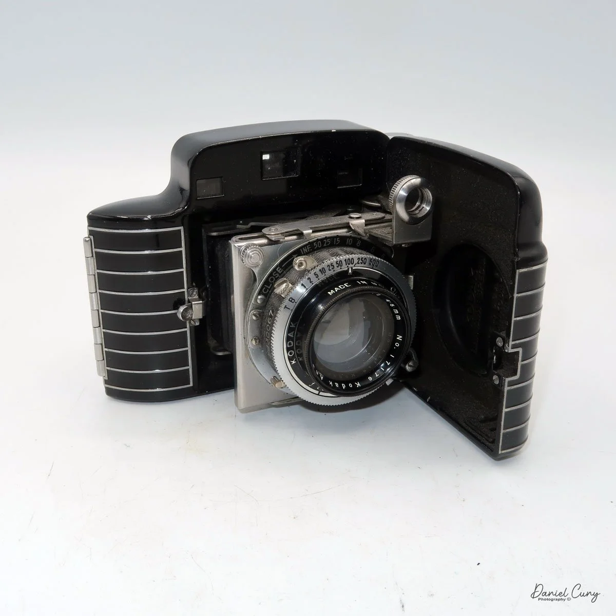 Different angles of the Kodak Bantam Special camera