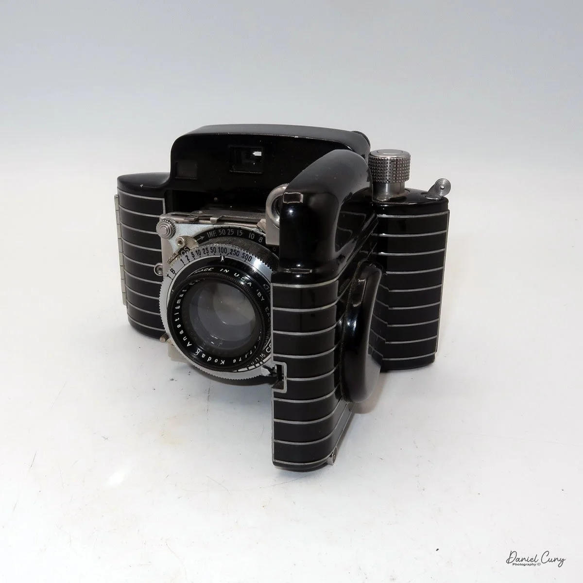 Different angles of the Kodak Bantam Special camera