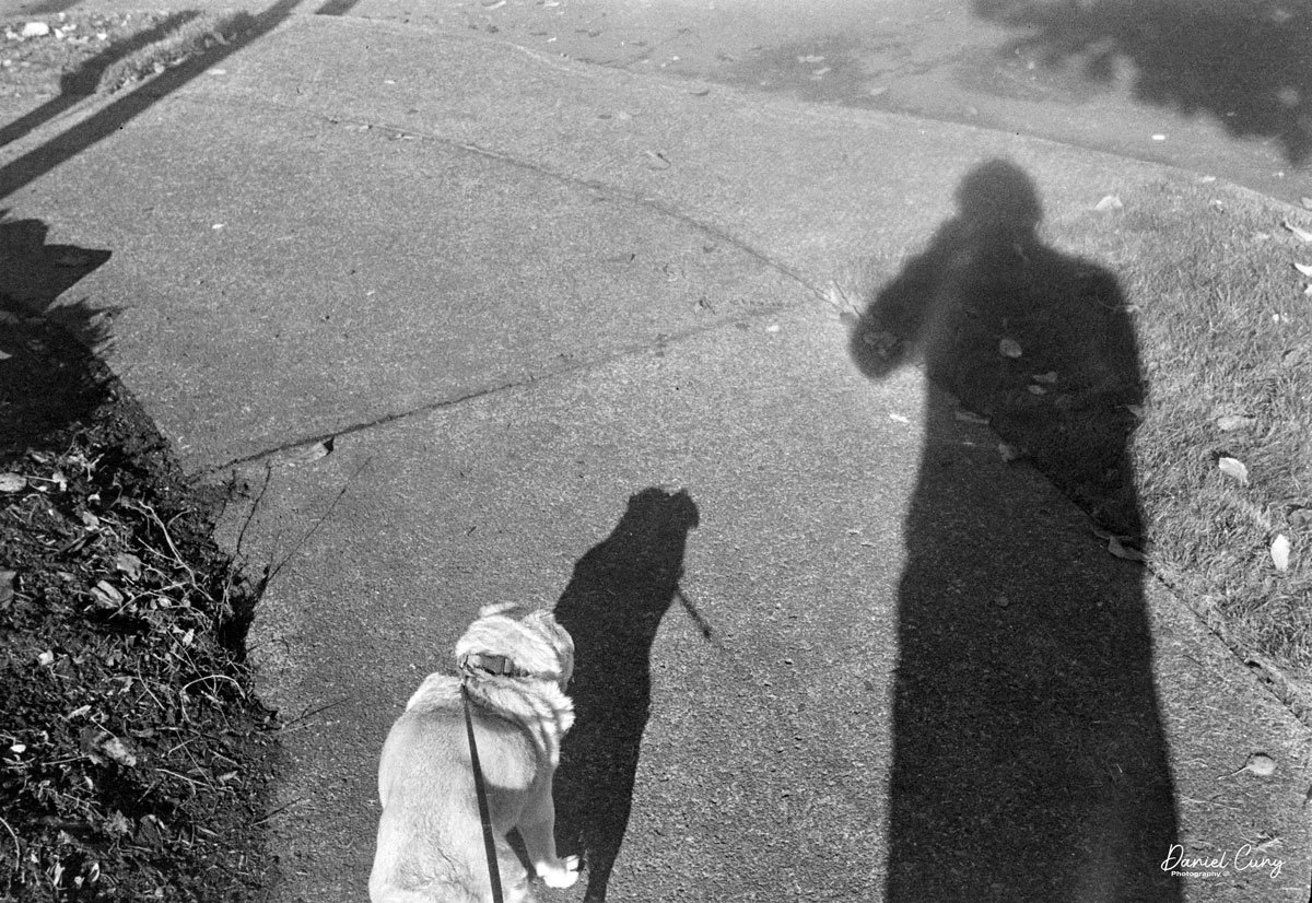 Ernie and I on our walk