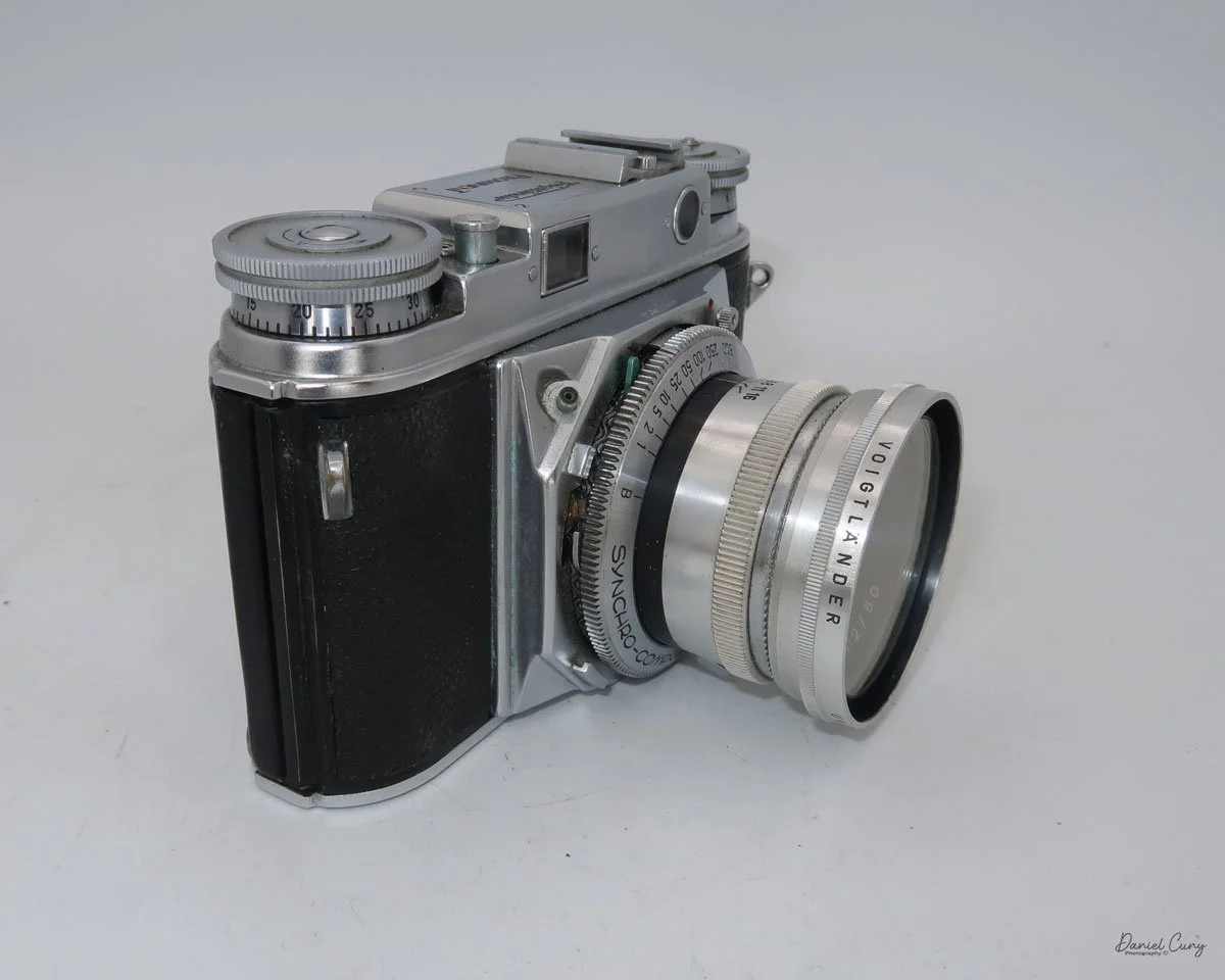 Different angles of the Voigtlander Prominent camera