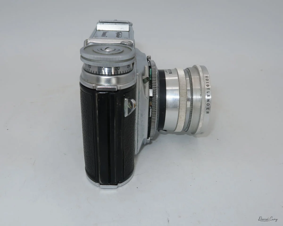 Different angles of the Voigtlander Prominent camera