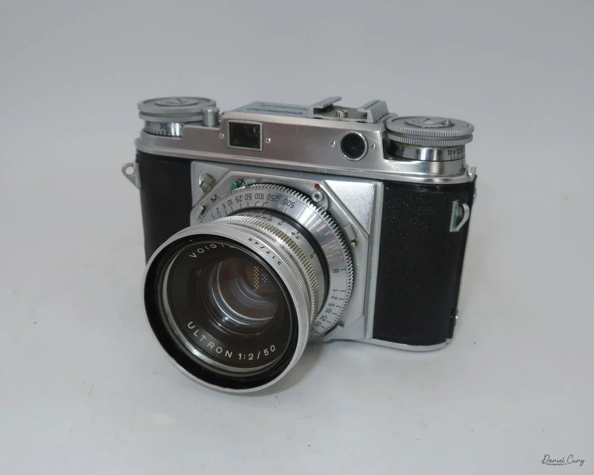 Different angles of the Voigtlander Prominent camera