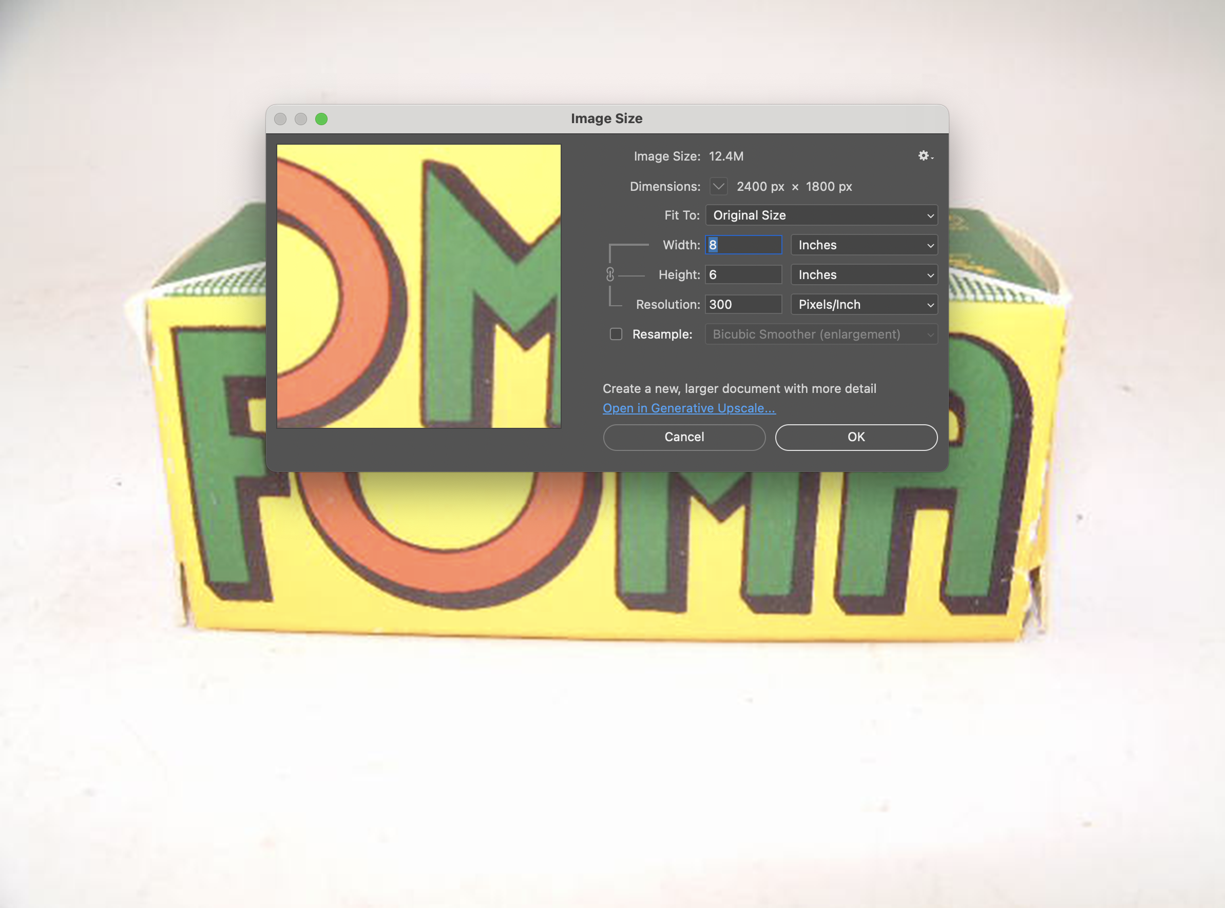Largest file from camera