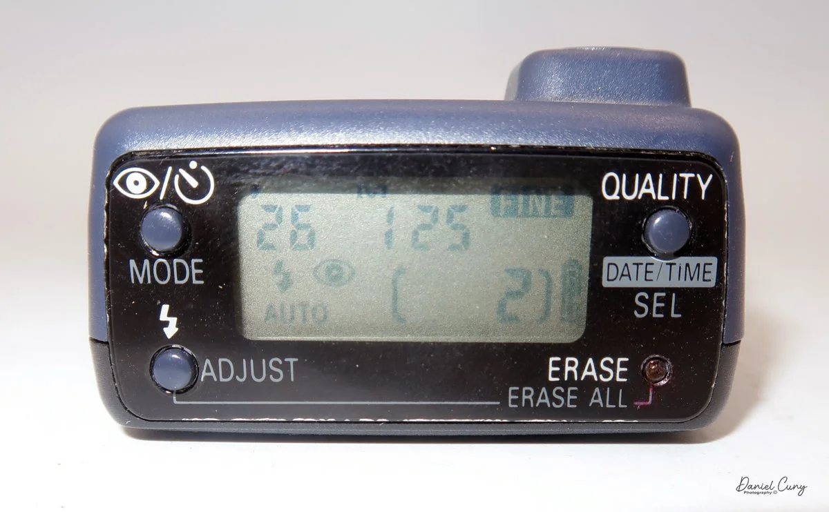 LCD screen and menu buttons