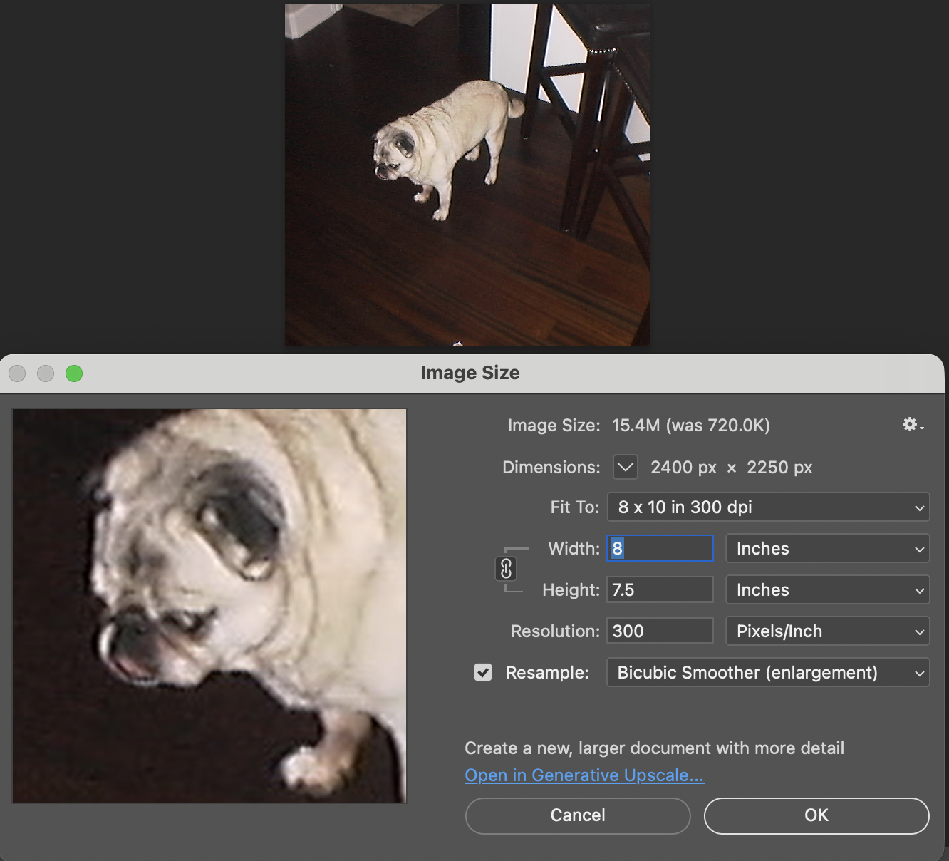 Different resolution in Photoshop