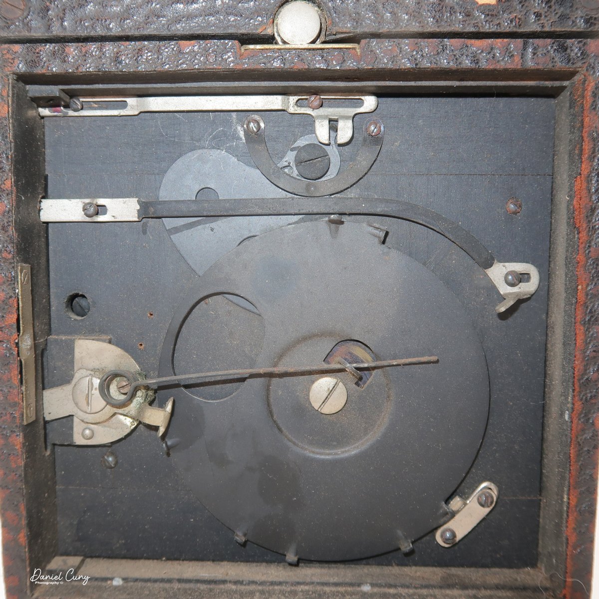 Front cover removed exposing shutter system