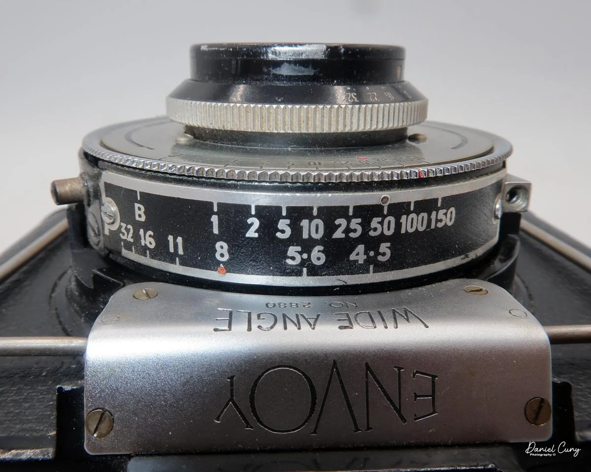 Looking down on the shutter area.