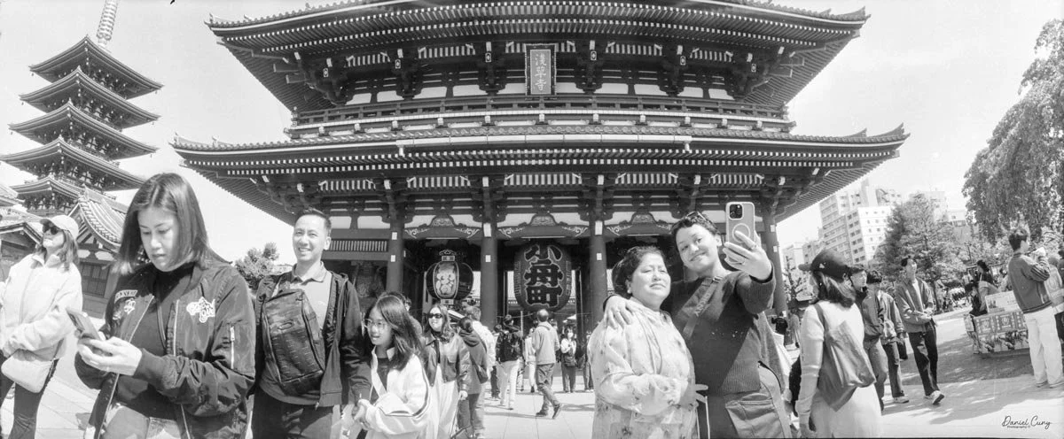 Selfie in front of Sensō-ji Temple