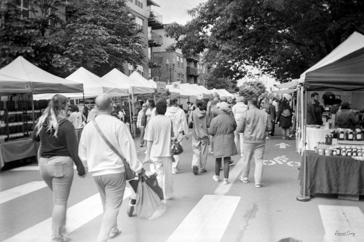 Walking through the Farmers' Market. This is the best image