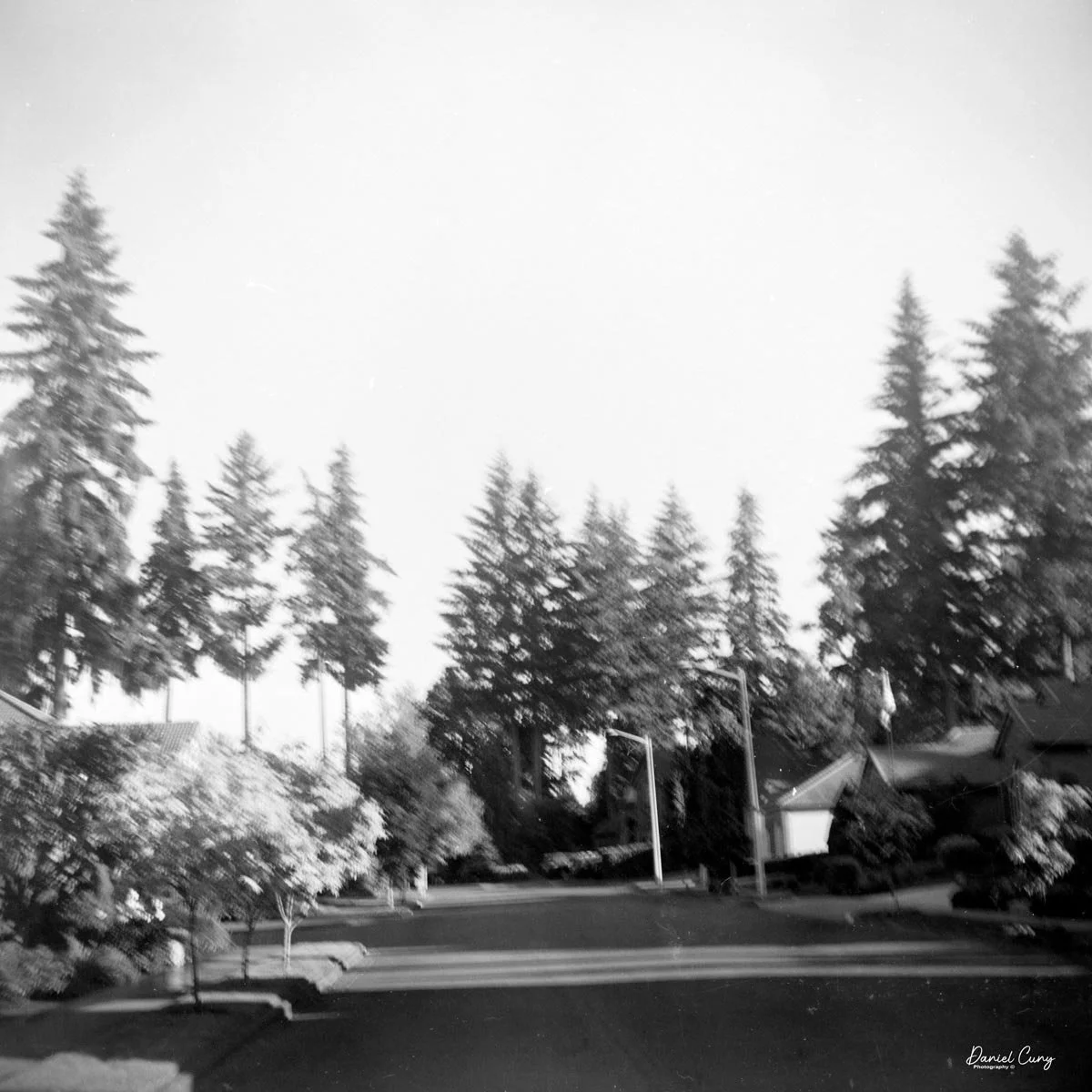 Looking down the street