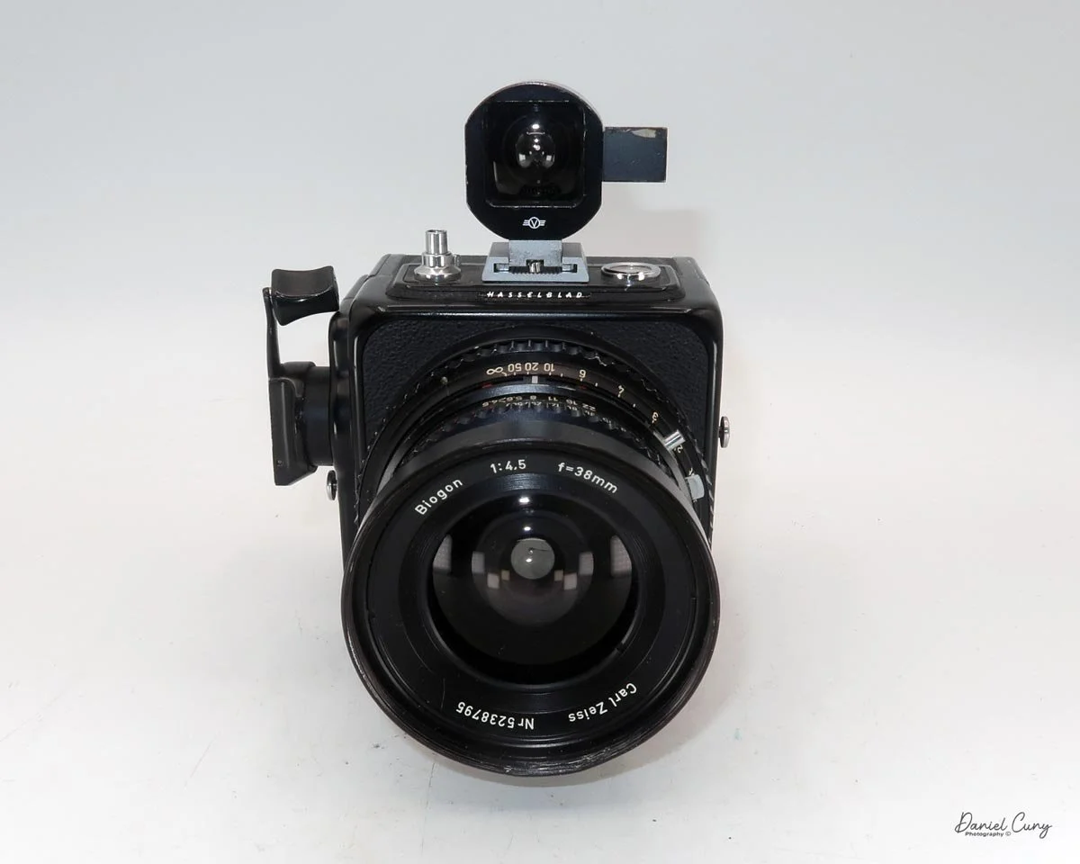 Different angles of the Hasselblad Super Wide C camera